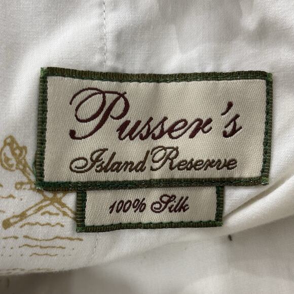 Pusser’s Size 36x32 Beige 100% Silk Pleated Front Dress Pants Island Reserve - Picture 9 of 9